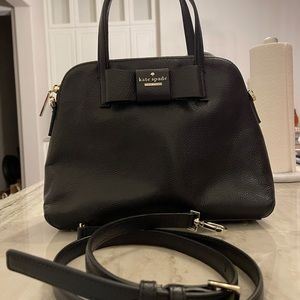 New Kate Spade Black Pebbled Leather Purse